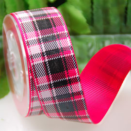 La aduana imprimió los arcos de la decoración de la cinta del tartán/de la rejilla de la cinta grosgrain para el vestido/los regalos