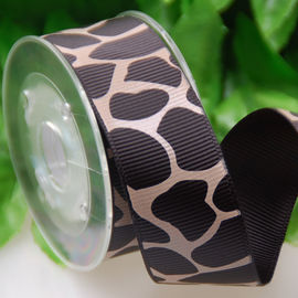 Cinta del estampado leopardo de la pantalla de la tinta del color de la aduana una de 25 milímetros para el embalaje de regalos