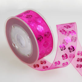 Lado escarpado impreso oro del doble de la cinta de la hoja de Rose para el empaquetado cosmético