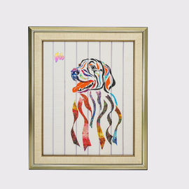 Cinta enmarcada zodiaco chino de la decoración del hogar del perro de los animales del arte doce que pinta los tapices decorativos listos para colgar