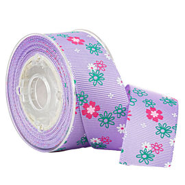 Cinta grosgrain impresa alcohol anti púrpura floral de 4 colores