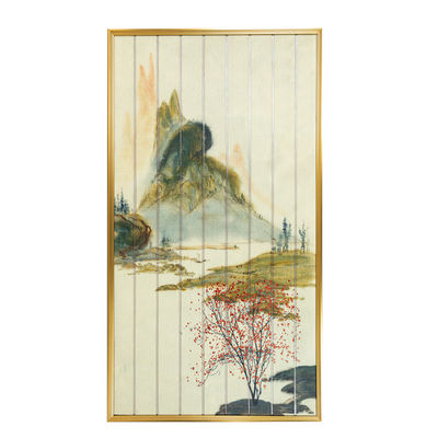 Pintura enmarcada del estilo chino de la cinta de la escena del río de la naturaleza