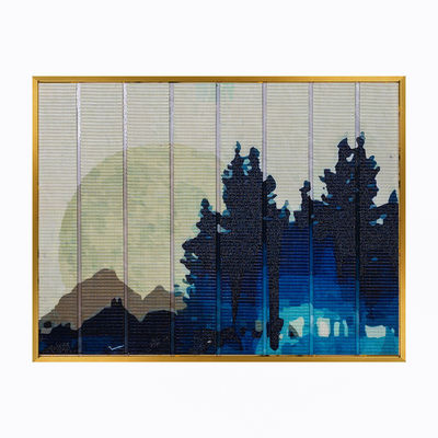 Pinturas caseras del extracto de la cinta de la escena de la noche de la decoración