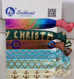 Oro del arco iris en la decoración personalizada elástico de la pulsera de la cinta del regalo