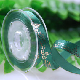 Cinta elegante de la impresión de la Navidad 9 milímetros por la impresión del oro de la hoja para la decoración del día de fiesta