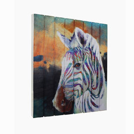 Pintura creativa del arte moderno de la cinta, pintura del arte de la pared del color del arco iris de la cebra