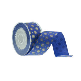 Cinta grosgrain del brillo de la decoración, caja cosmética que empaqueta la cinta grosgrain azul