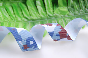 La cinta del poliéster de la transferencia de calor, camufla la cinta grosgrain gruesa para los accesorios de la ropa