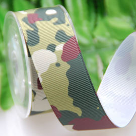 La cinta del poliéster de la transferencia de calor, camufla la cinta grosgrain gruesa para los accesorios de la ropa