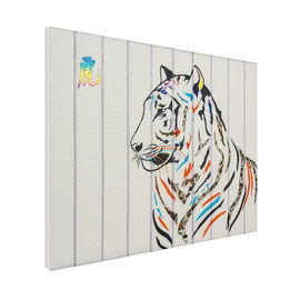 Pinturas animales del extracto del tigre de la cinta, pared no desteñible que diseña la pintura
