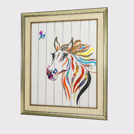 Zodiaco chino que pinta doce tapices decorativos enmarcados pintura del arte de la cinta de la decoración del hogar del caballo de los animales