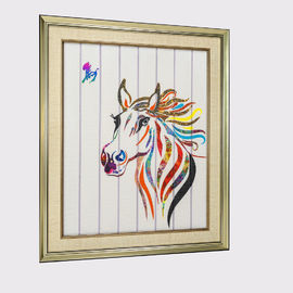 Zodiaco chino que pinta doce tapices decorativos enmarcados pintura del arte de la cinta de la decoración del hogar del caballo de los animales