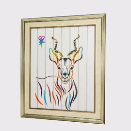 Zodiaco chino que pinta doce tapices decorativos enmarcados pintura del arte de la cinta de la decoración del hogar de la cabra de los animales