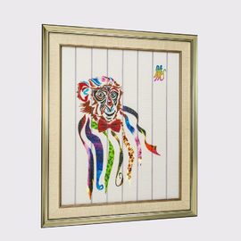Cinta enmarcada zodiaco chino de la decoración del hogar del mono de los animales del arte doce que pinta los tapices decorativos listos para colgar
