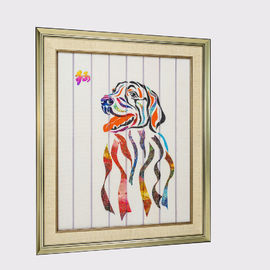 Cinta enmarcada zodiaco chino de la decoración del hogar del perro de los animales del arte doce que pinta los tapices decorativos listos para colgar