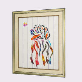 Cinta enmarcada zodiaco chino de la decoración del hogar del perro de los animales del arte doce que pinta los tapices decorativos listos para colgar