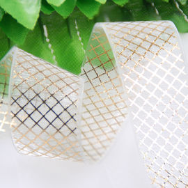 cinta lateral doble llana de 25m m, cinta blanca de la organza para el empaquetado de la belleza