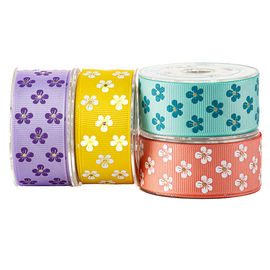 Cinta grosgrain impresa flor, embalaje personalizado del bolso del caramelo de la cinta grosgrain