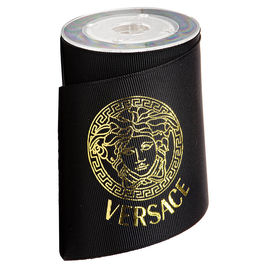 Fragancia negra de Versace del oro de la hoja que empaqueta la cinta grosgrain de 75m m