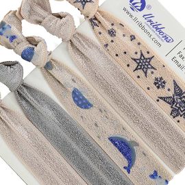 Lazos suaves del pelo de la banda elástica de la cola de caballo beige de 16M M