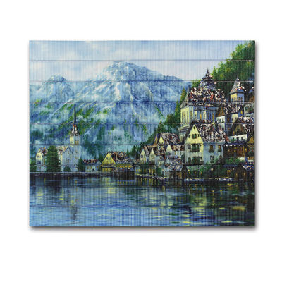 Pinturas de paisaje lavables de la cinta de la montaña de la escena de la nieve