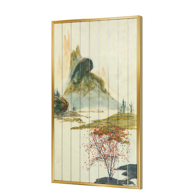 Pintura enmarcada del estilo chino de la cinta de la escena del río de la naturaleza