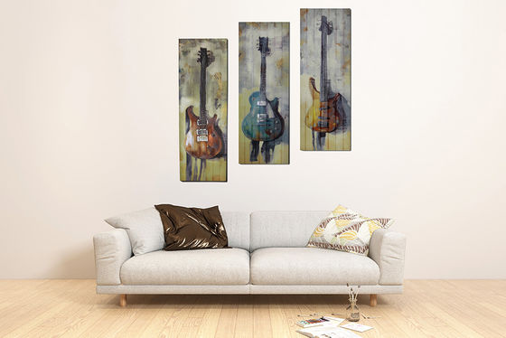 3 PC 3 colorean las guitarras que la cinta artesona las pinturas para el hotel